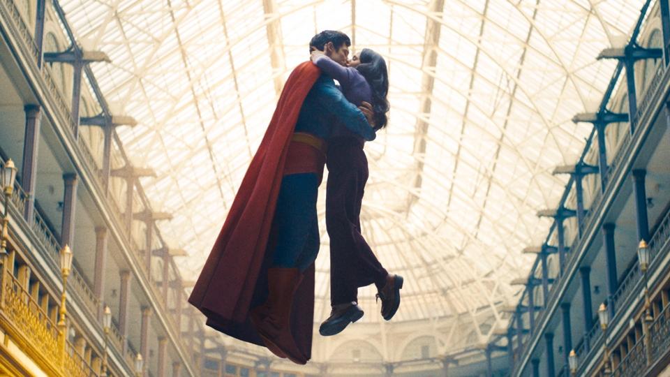 David Corenswet and Rachel Brosnahan in "Superman."
