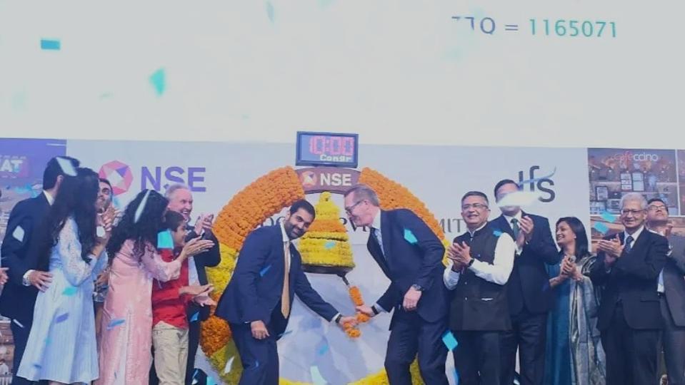 Ringing the bell on the Travel Food Services Limited stock market debut. 