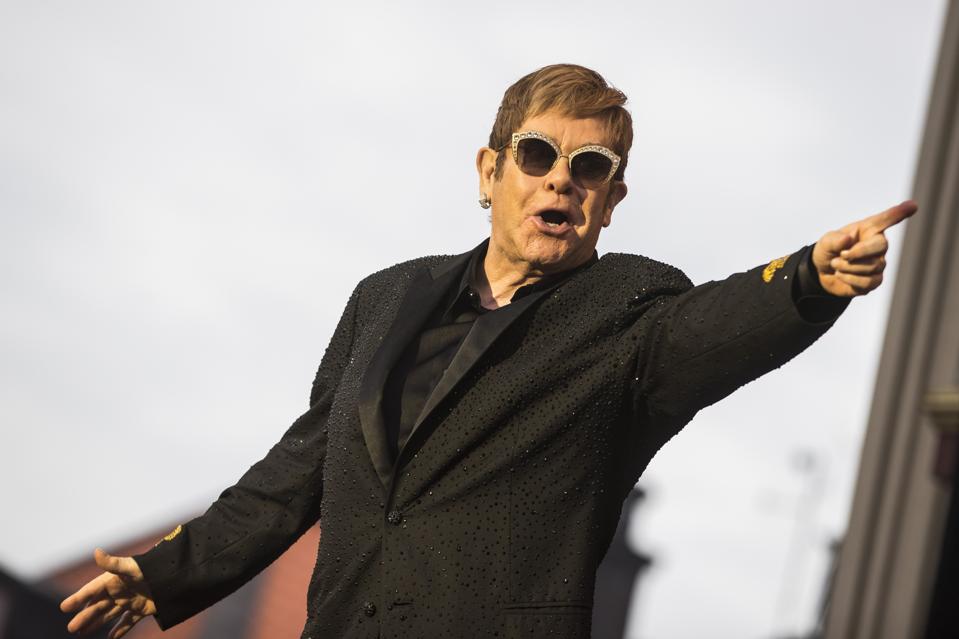 Elton John Performs in Concert in Stockholm