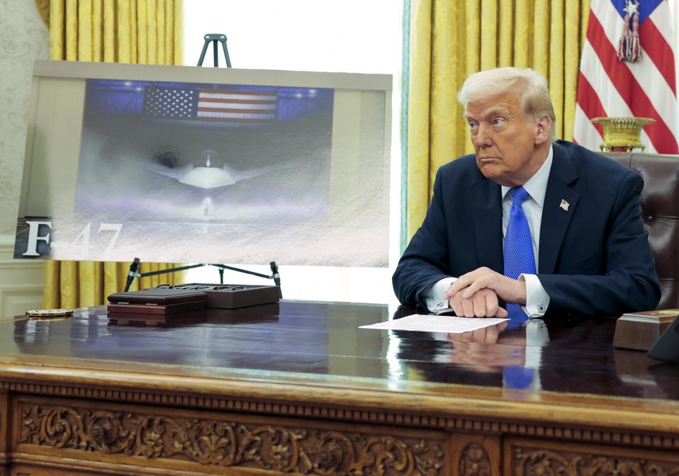 President Trump And Defense Secretary Hegseth Speak In The Oval Office