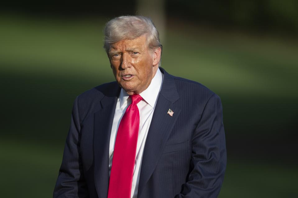 United States President Donald Trump returns to White House