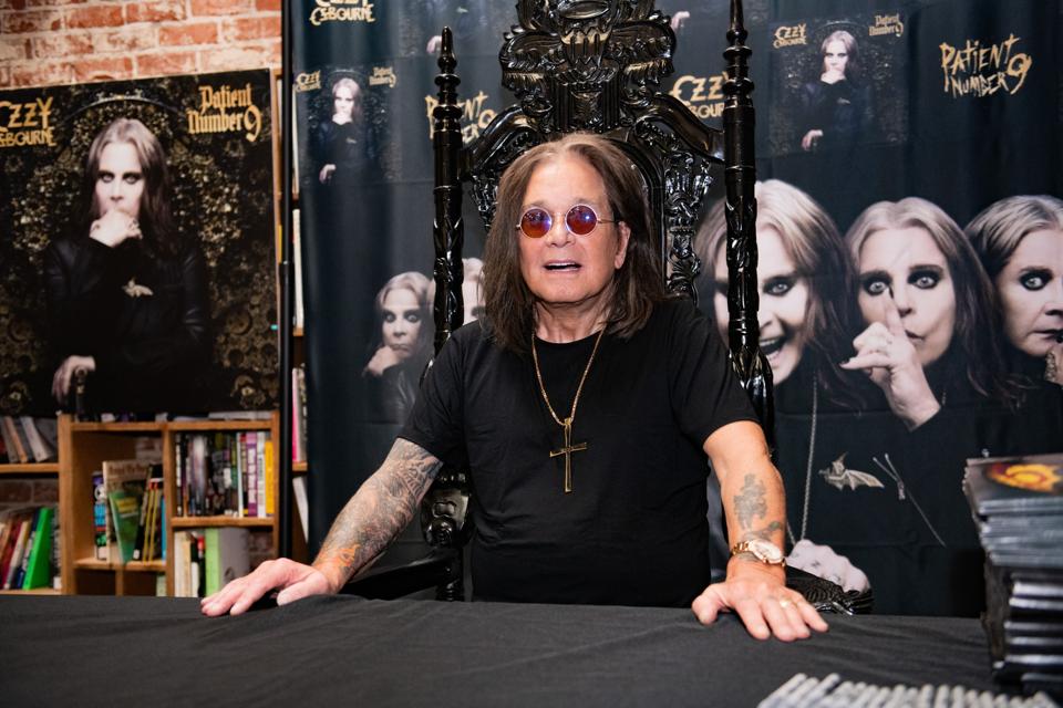 Ozzy Osbourne Signs Copies Of His Album "Patient Number 9"