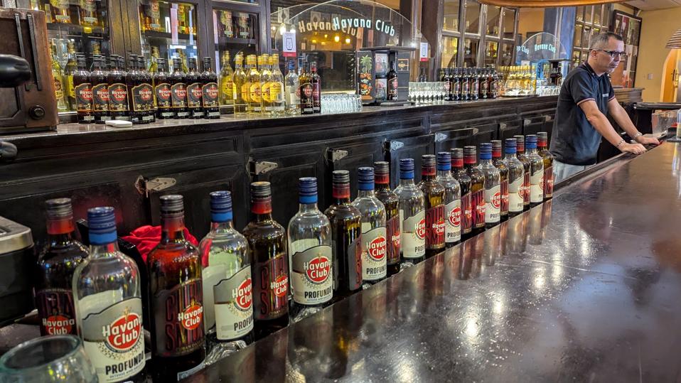 Havana Club museum bar with barman