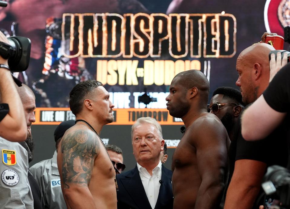 Daniel Dubois v Oleksandr Usyk - Weigh In - BOXPARK Wembley