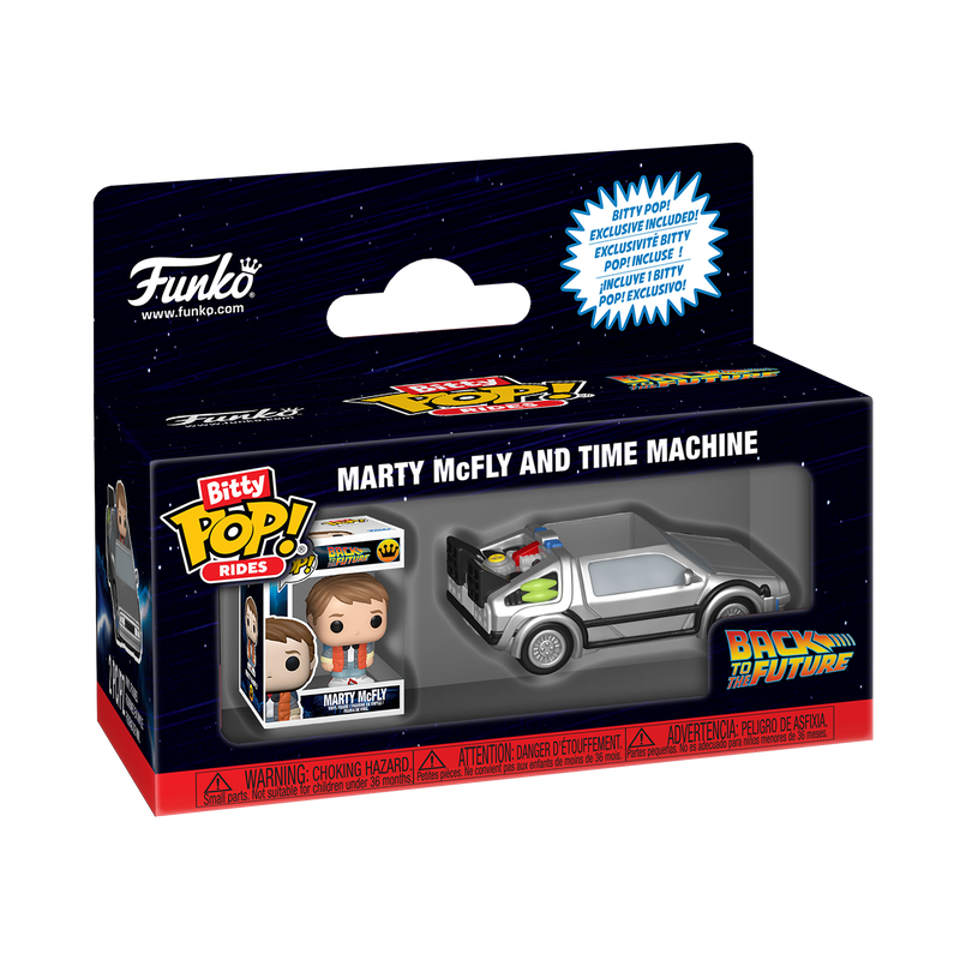 Bitty Pop! Rides Marty McFly and Time Machine, , hi-res