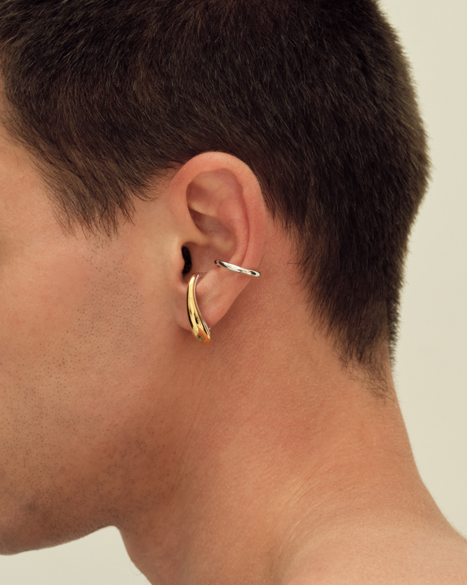 Charlotte Chesnais earrings worn by a male model