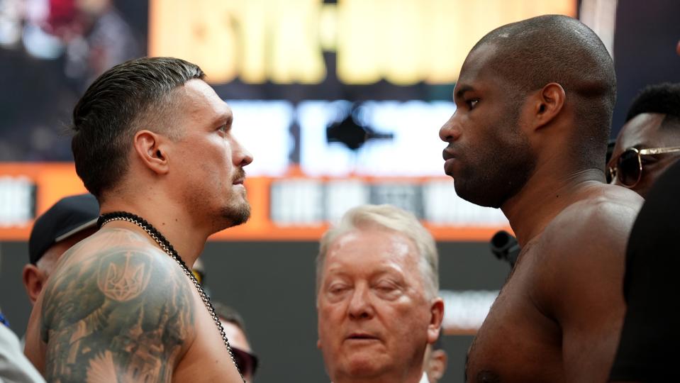 Daniel Dubois v Oleksandr Usyk - Weigh In - BOXPARK Wembley