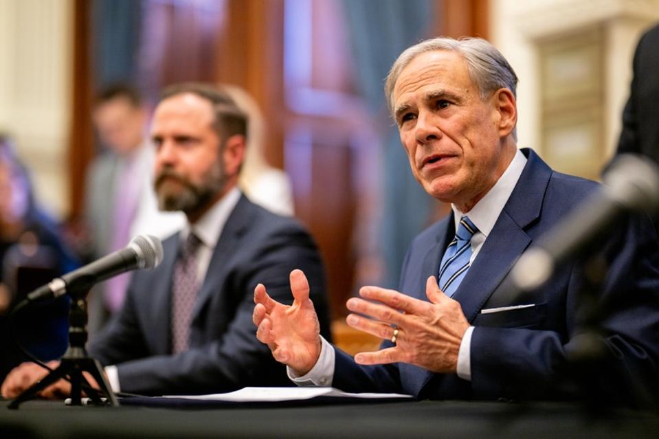Texas Governor Abbott Holds Bill Signing To Create A Texas DOGE Office