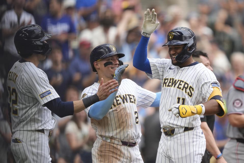 Nationals Brewers Baseball