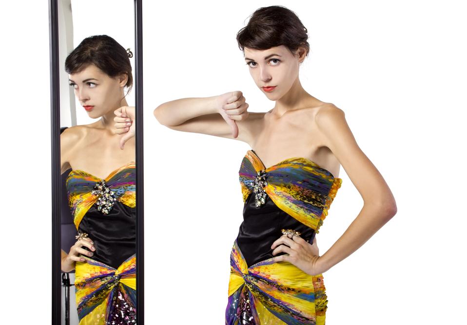 Female Fashion Snob in a Dressing Room