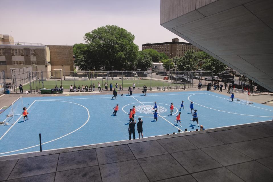 The first of "26 for 26" mini-pitches supported by New York City Soccer Initiative (NYCSI)