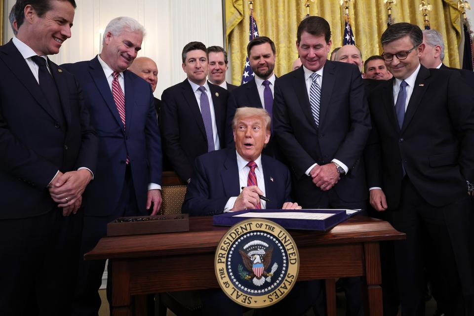President Trump Holds Bill Signing For GENIUS Act, First Major Cryptocurrency Legislation Passed By Congress
