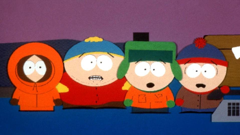 "Kenny", "Cartman", "Kyle", and "Stan" are the characters in the hit series "South Park."