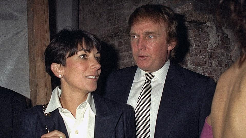 Ghislaine Maxwell and President Donald Trump