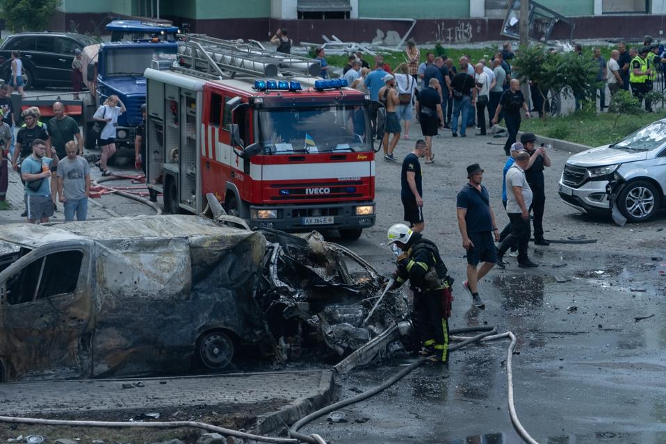 Aftermath Of Russian Airstrikes On Kharkiv