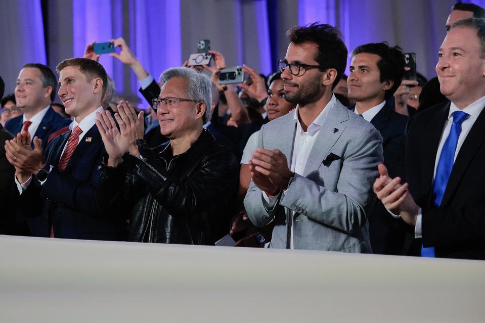 President Trump Delivers Remarks At AI Summit In Washington DC