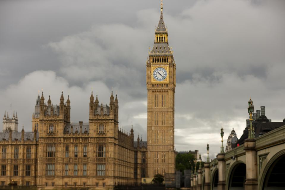 View of Big Ben and Houses of Parliament in Westminster,...