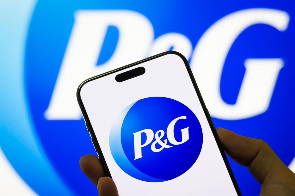 Procter & Gamble logo displayed on smartphone screen