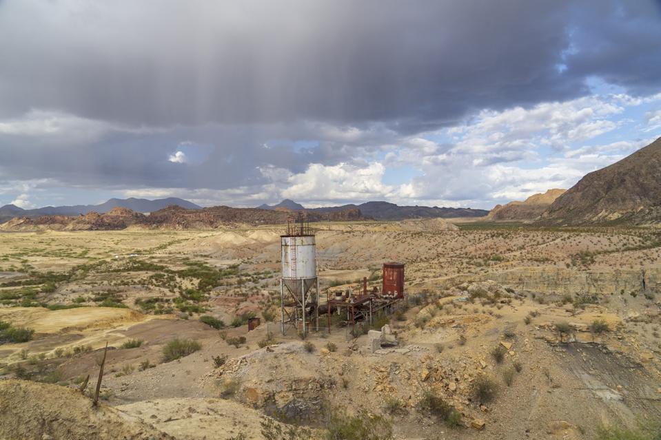 Deserted mercury mine at western Texas