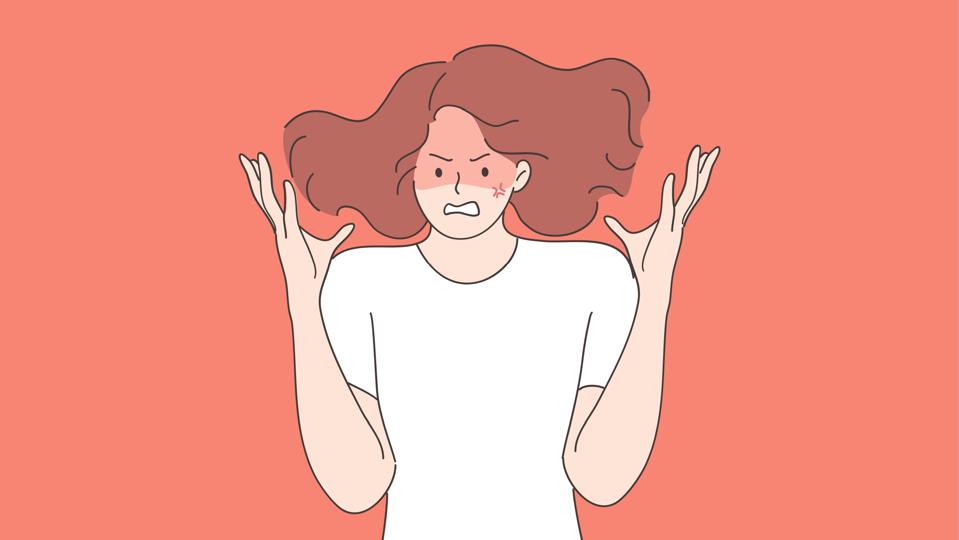 Anger, rage, screaming concept