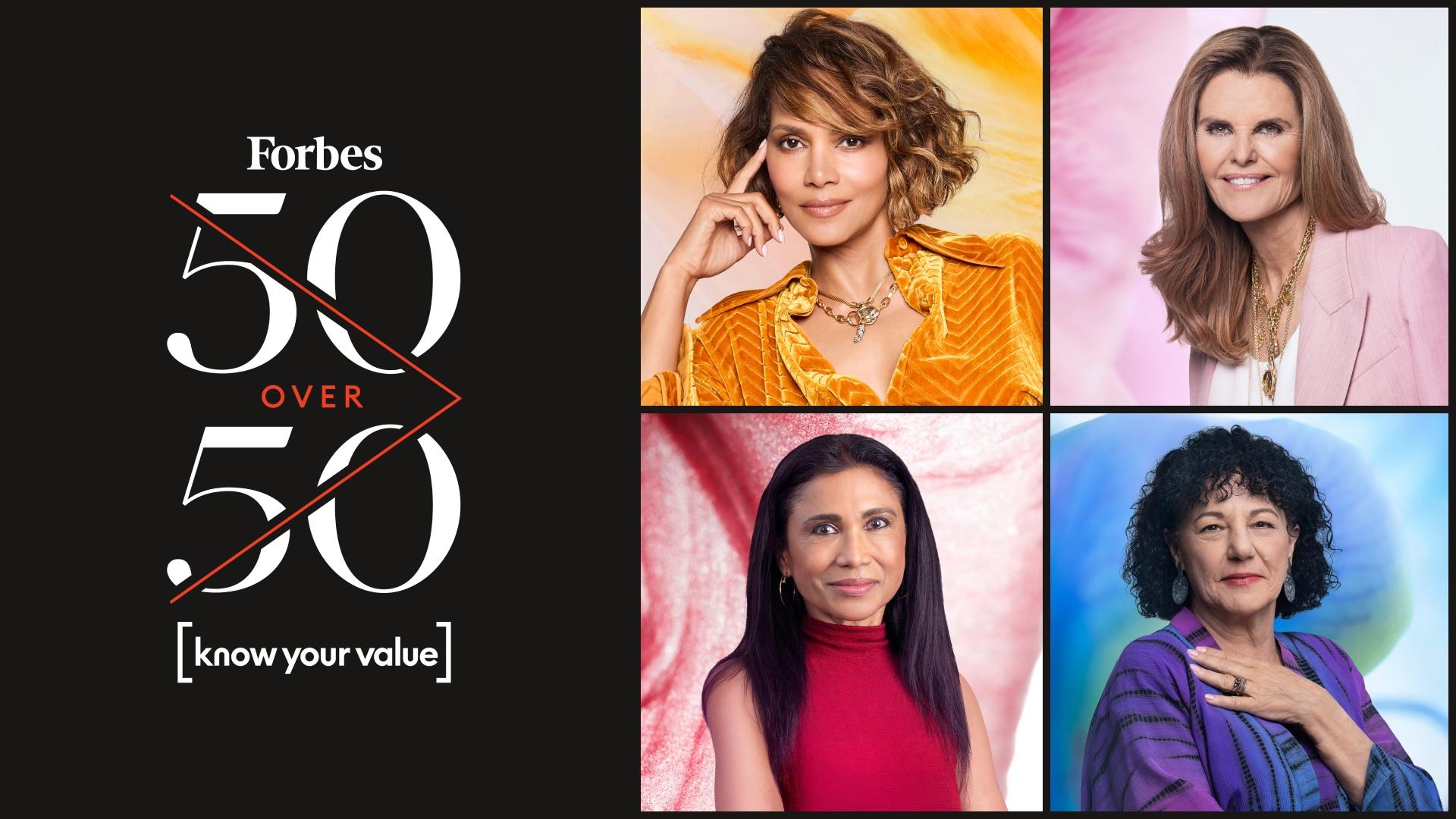 lander-16x9-Clockwise from top right_Halle Berry by Cliff Watts for Forbes; Maria Shriver by Rebecca Miller for Forbes; Freada Kapor Klein by Rebecca Miller for Forbes; Suma Krishnan by Jamel Toppin for Forbes