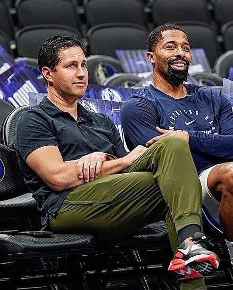NBA agent Jason Glushon of Glushon Sports Management with Spencer Dinwiddie.