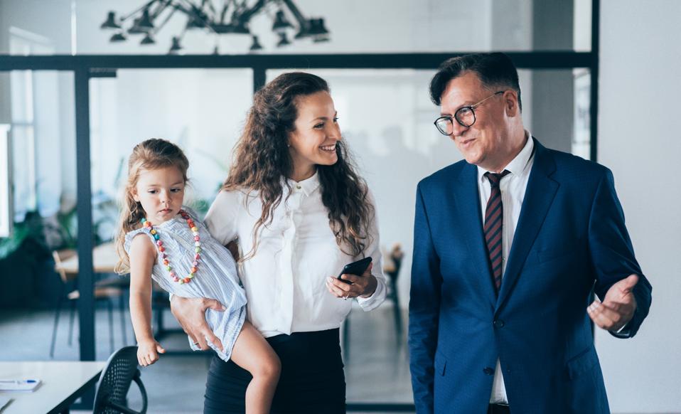 Working mother; mom ceo concept.