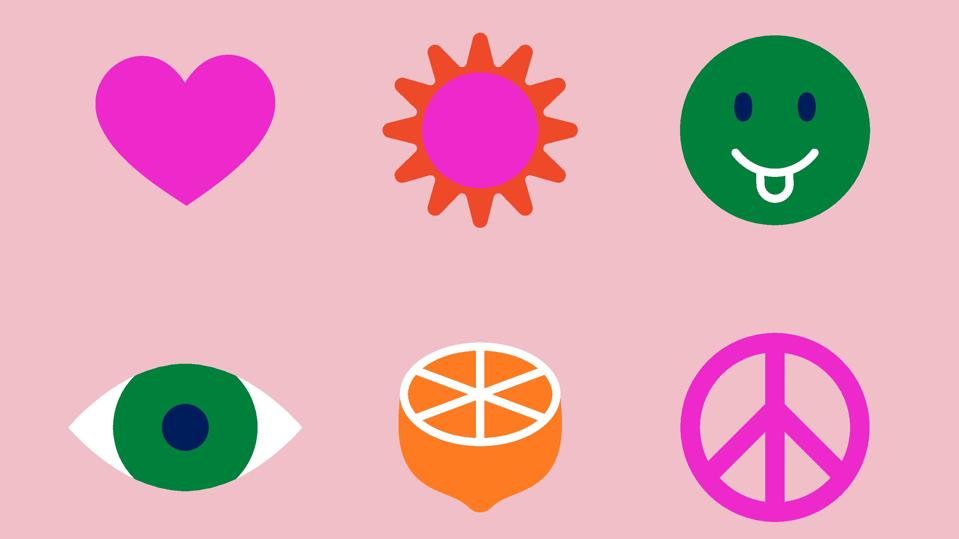 Vector set of design elements, patches and stickers with copy space for text - abstract background elements for branding, packaging, prints and social media posts