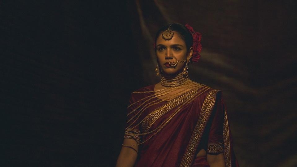 Indian actor Supriya Pilgaonkar in a still from Netflix India original 'Mandala Murders'.