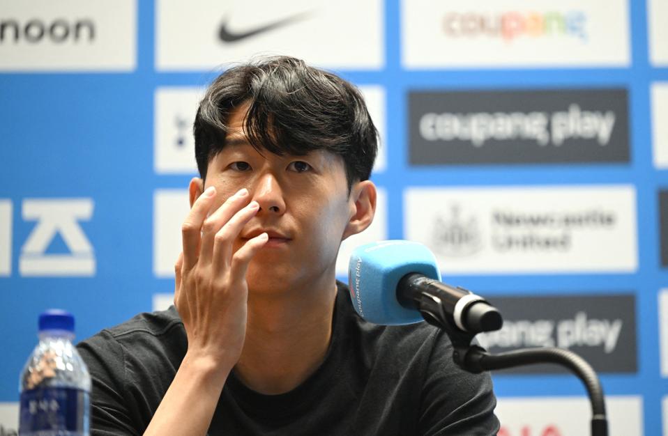 FBL-KOR-ENG-PR-TOTTENHAM Son Heung-min at press conference in Seoul