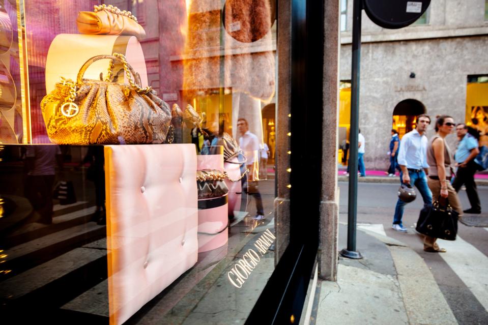 Giorgio Armani window display - Milan, Italy