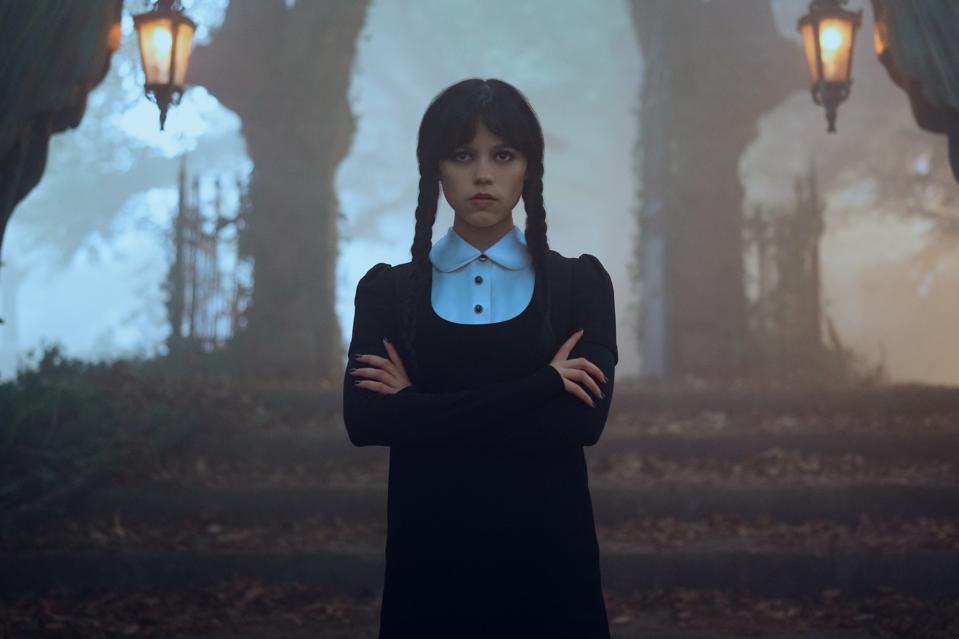 Wednesday. Jenna Ortega as Wednesday in episode 206 of Wednesday. Cr. Bernard Walsh/Netflix © 2024