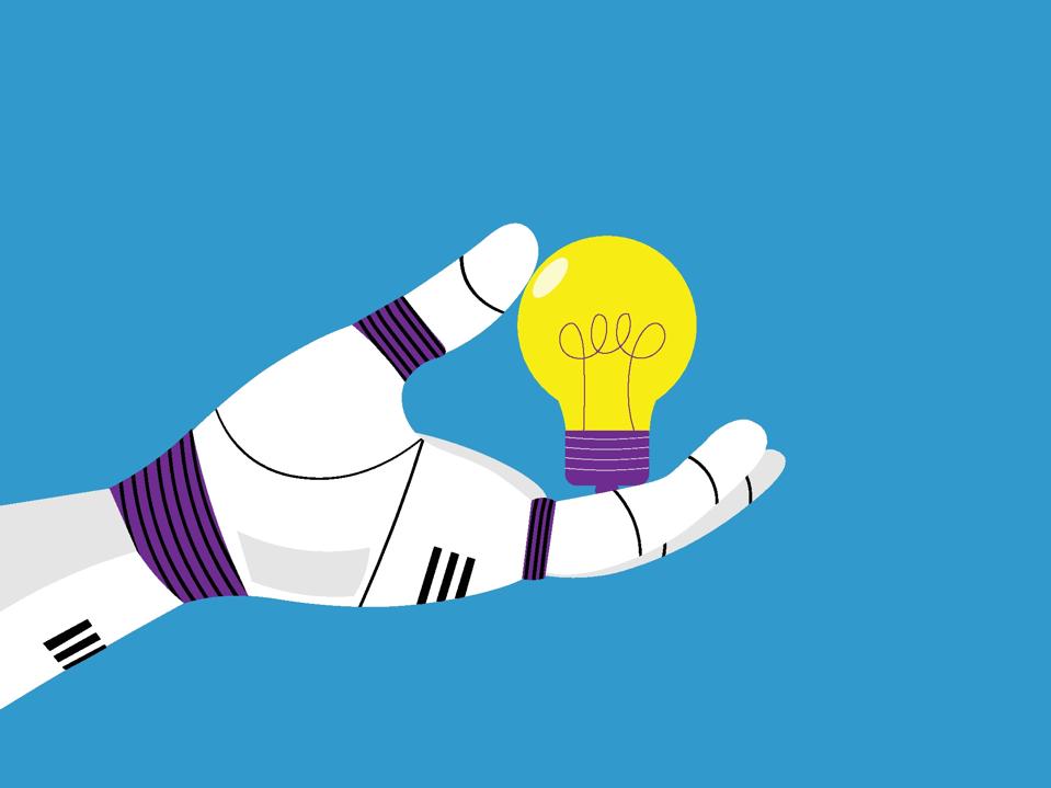 AI holding light bulb