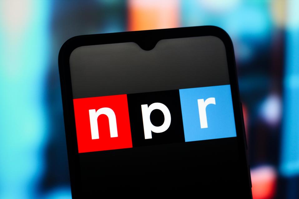NPR logo shown on a smartphone screen