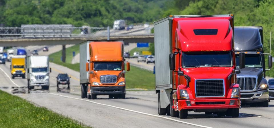 Heavy Traffic On The Interstate Highway