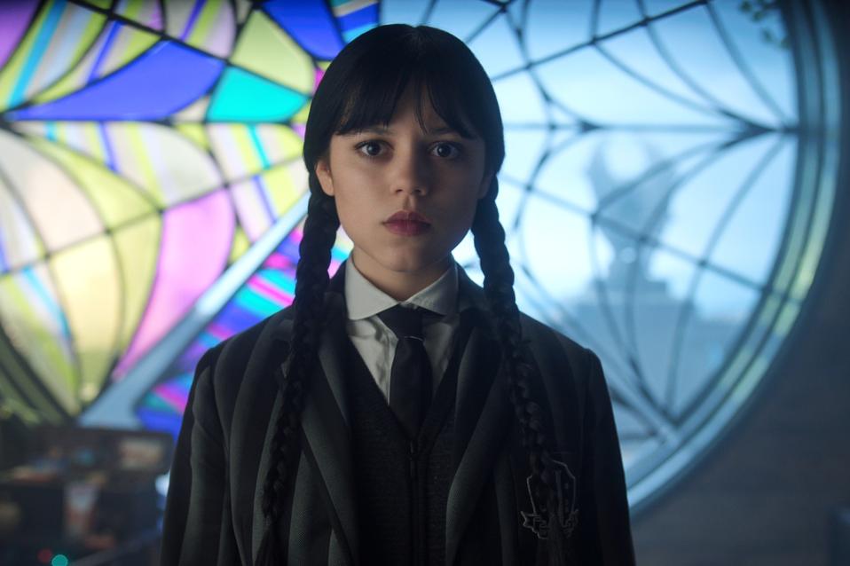 Wednesday. Jenna Ortega as Wednesday Addams in episode 202 of Wednesday.