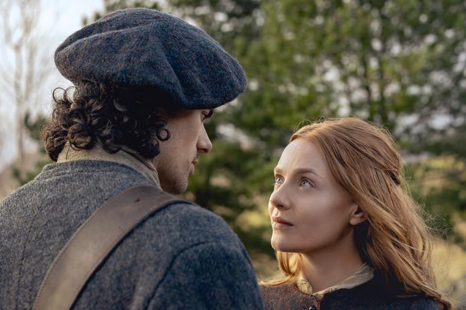 Jamie Roy as Brian Fraser and Harriet Slater as Ellen MacKenzie.