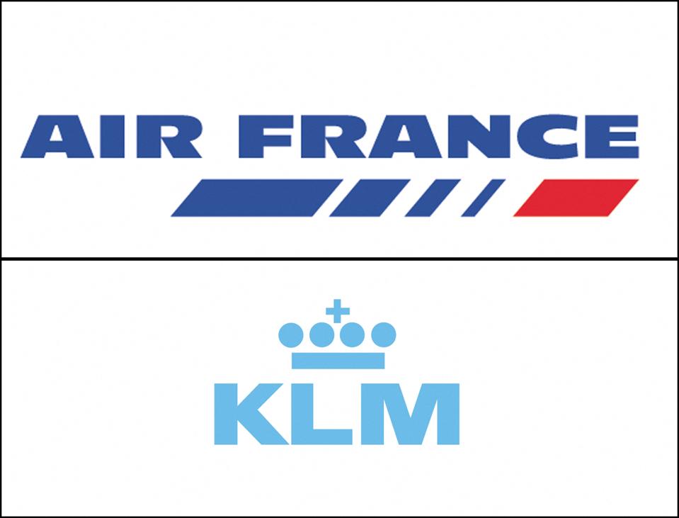 Air France and KLM logos.
