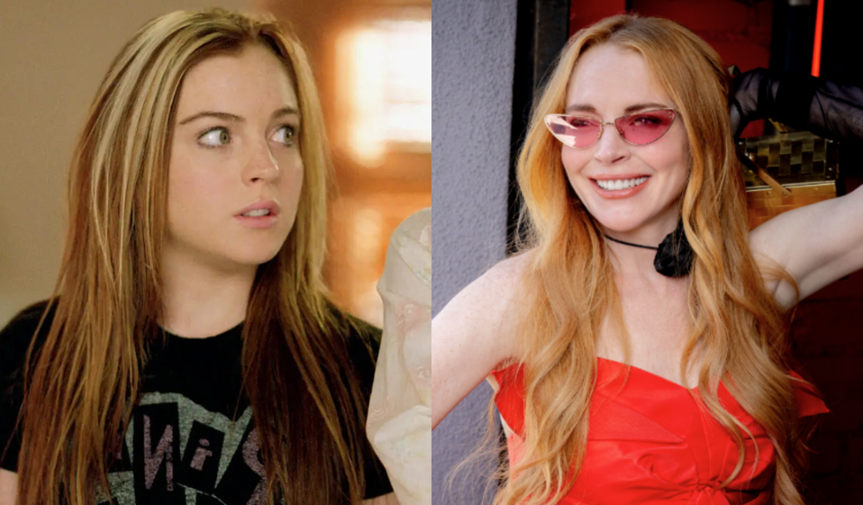 Lindsay Lohan in Freaky Friday (2003) and "Freakier Friday" (2025).