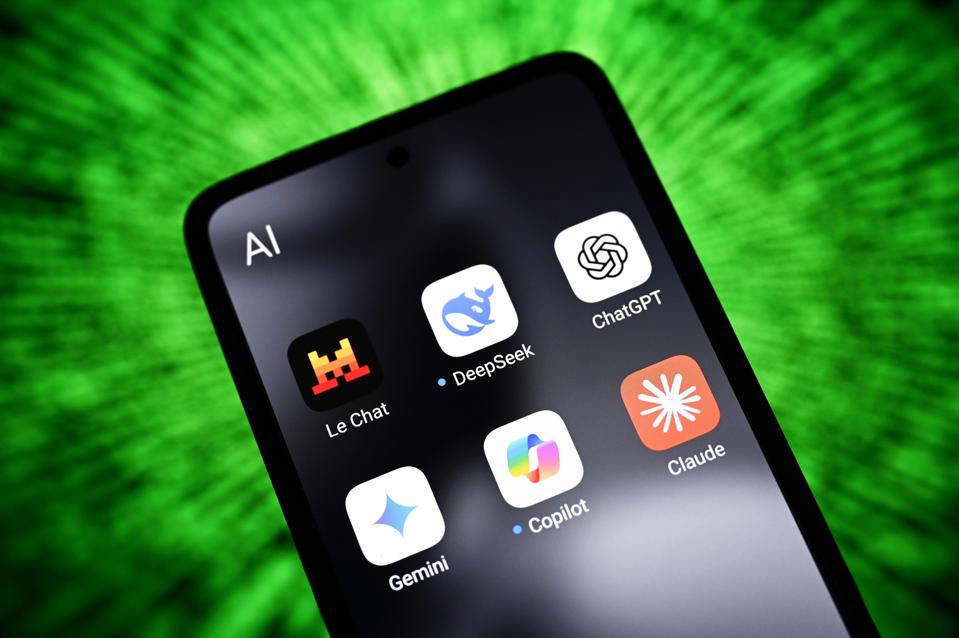 In this photo illustration, the artificial intelligence (AI...