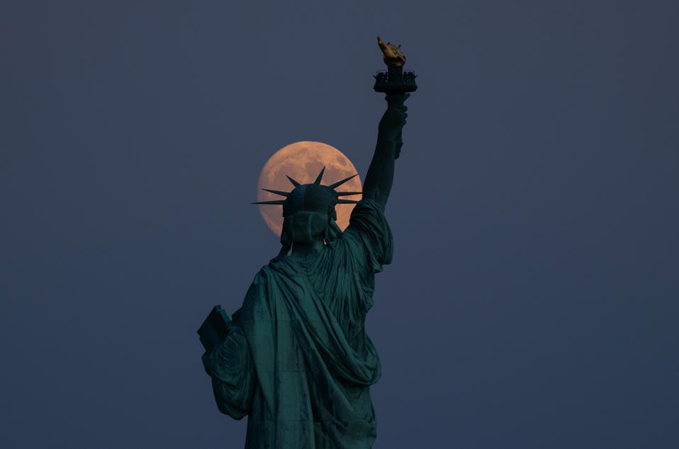 Moonrise in New York City