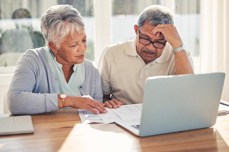 Senior couple navigating retirement; retirement mistakes comment. 
