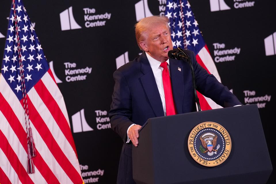 President Trump Makes An Announcement At The Kennedy Center