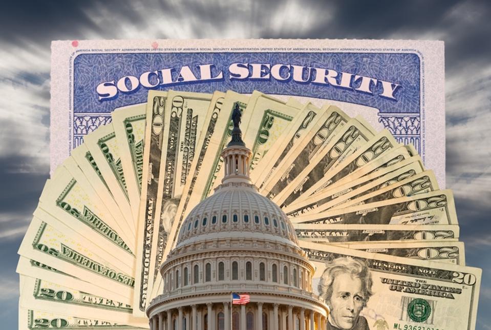 Imagen de tarjeta de Seguro Social, Congreso y dinero. 