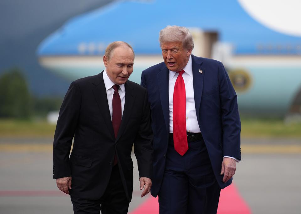 U.S. President Trump And Russian  President Putin Meet On War In Ukraine At U.S. Air Base In Alaska