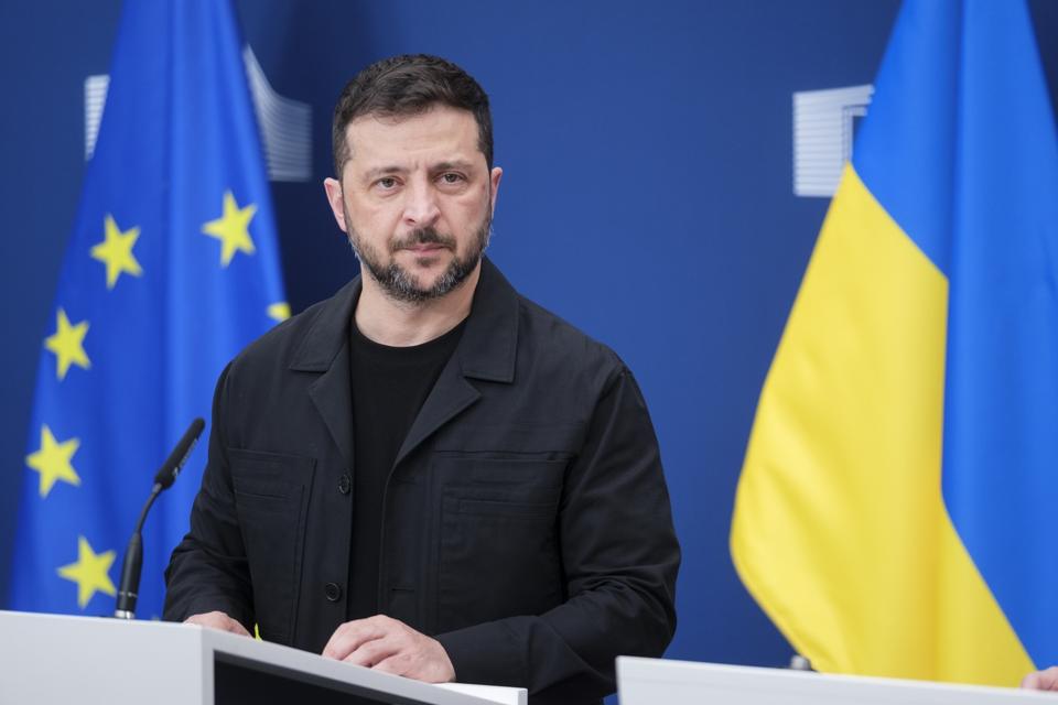 European Commission President Ursula Von Der Leyen Hosts Ukrainian President Volodymyr Zelensky For Bilateral Talks In Brussels