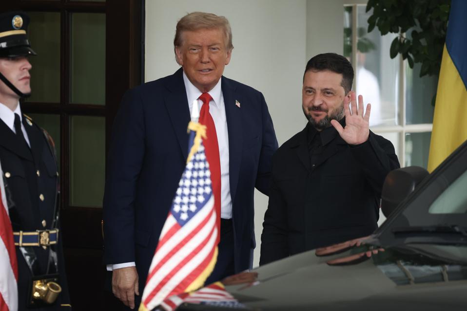 European Leaders Join Ukrainian President Zelensky For White House Meeting With Trump