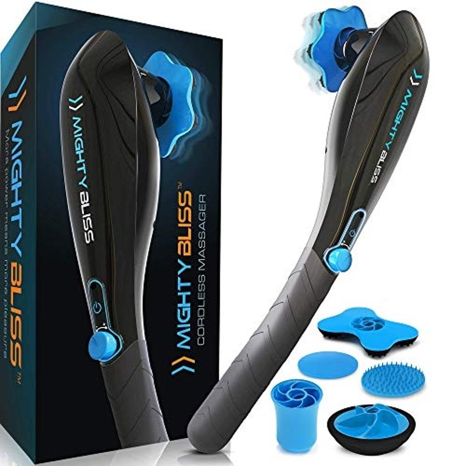 back massager vibrating Back Massager New Electric Portable Lower Back Pain Vibration Body Massager  Waist Massage Machine main image 1