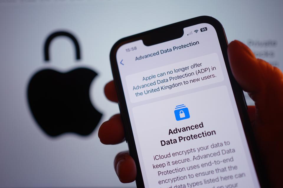 Apple removes data protection