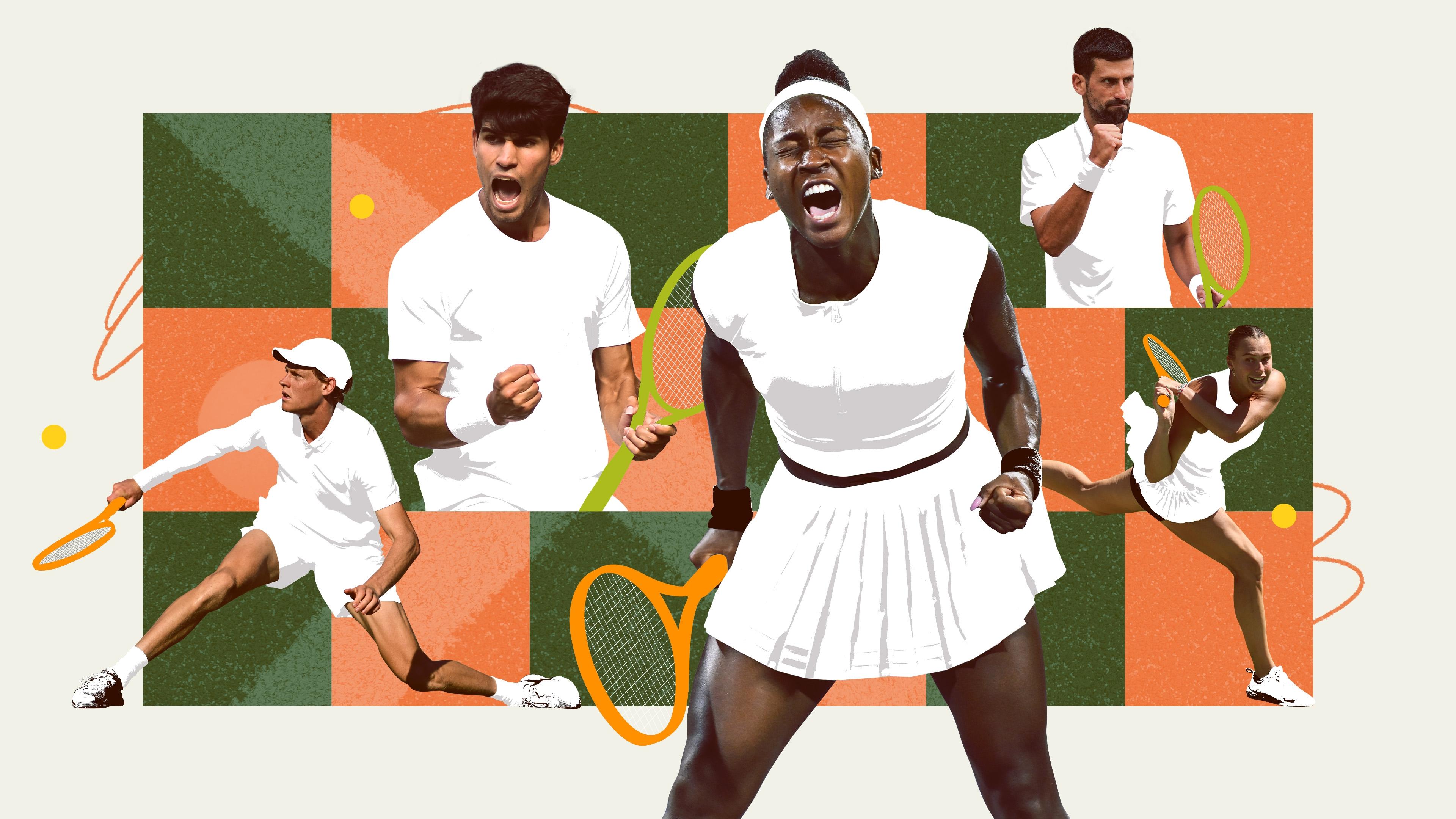 16x9-highest paid tennis players 2025-Illustration by Alice Lagarde for Forbes; Photos by Daniel Kopatsch:Getty Images; Daniel Kopatsch:Getty Images; Minas Panagiotakis:Stringer:Getty Images; Shi Tang:Getty Images; Dan Istitene:Getty Images